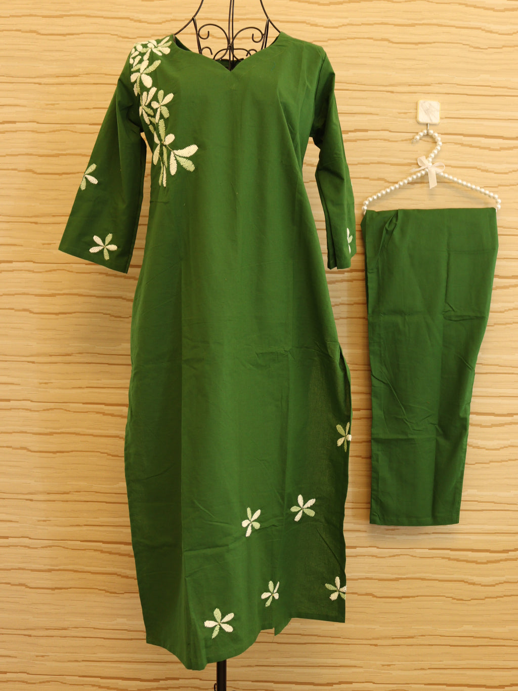 Forest Green Cotton Co-ord set