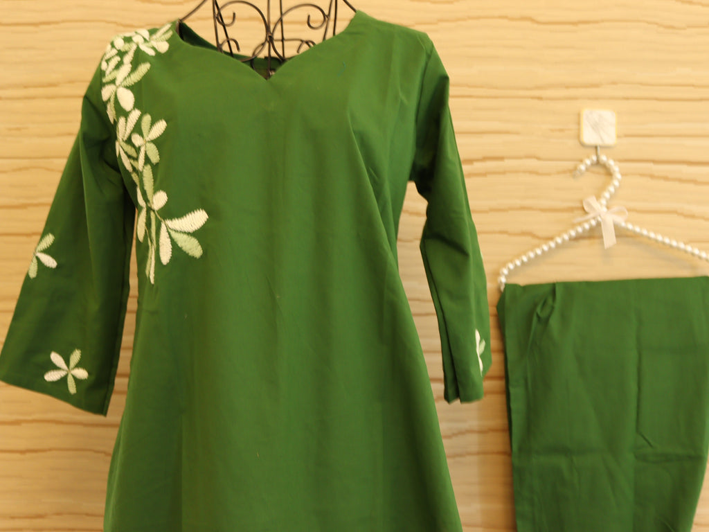 Forest Green Cotton Co-ord set