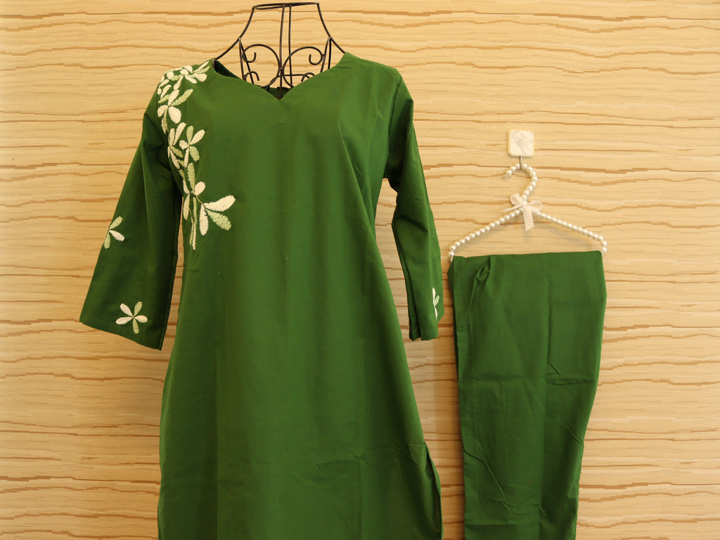Forest Green Cotton Co-ord set