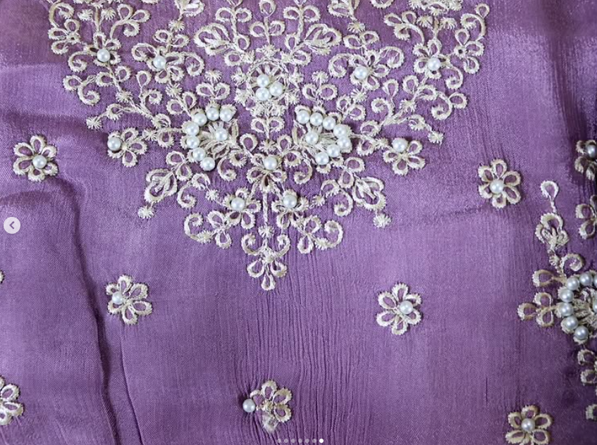Lilac Chinnon Silk churidar material (CH003)