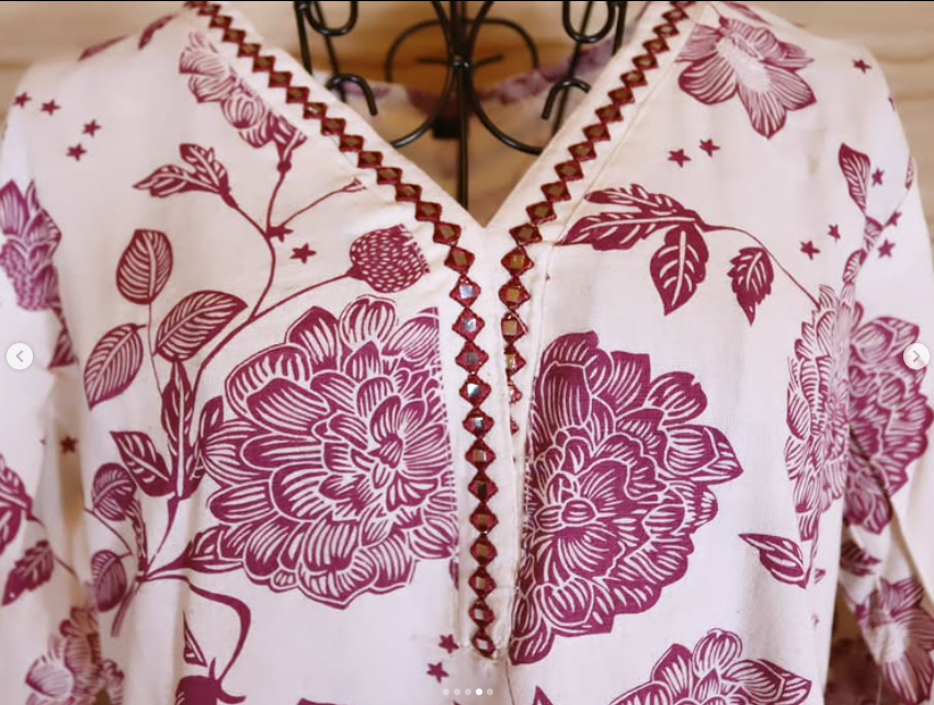 Premium Jute-Cotton Floral Co-ord Set
