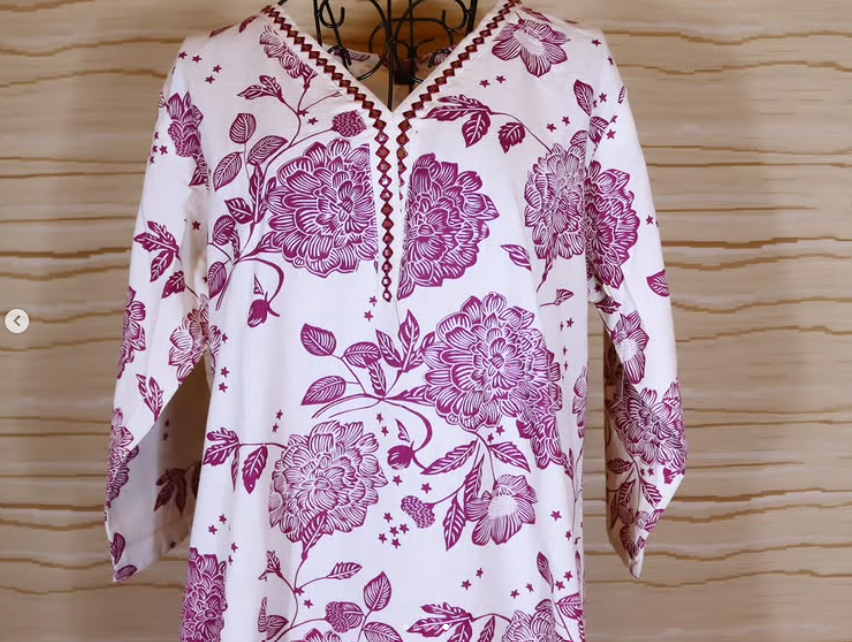 Premium Jute-Cotton Floral Co-ord Set