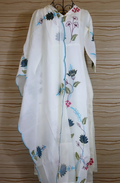 Off white Roman Silk 3-piece Kurti set