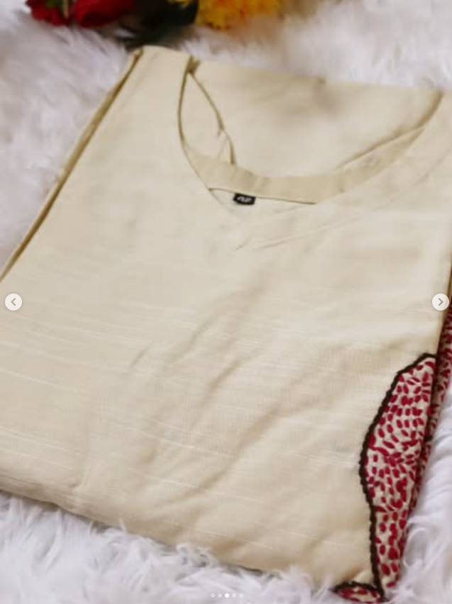 Ivory Handcrafted Silk dress