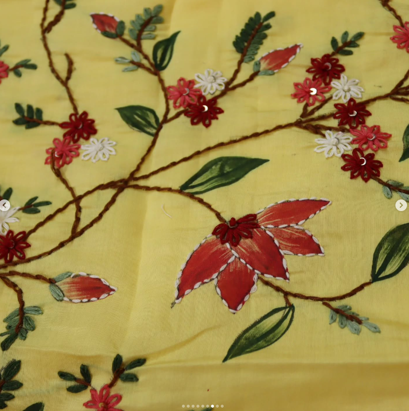Lemon Yellow Handcrafted Mulberry Silk Set