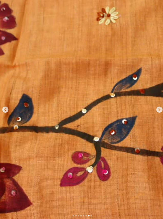 Sunset Handcrafted Linen Tussar 3 piece set